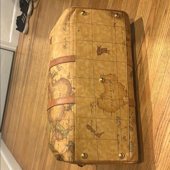 Vintage Alviero Martini Map Print Travel Bag - Picture 14 of 16